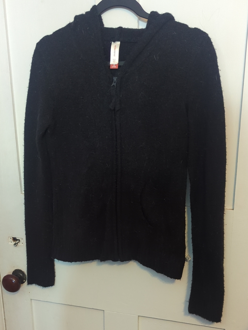 No Boundaries Hooded Zip-up Knit Sweater. Gently Worn.